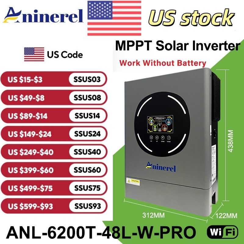 Drone Solar Charger - Aninerel 6.2kw 48v inversor solar híbrido