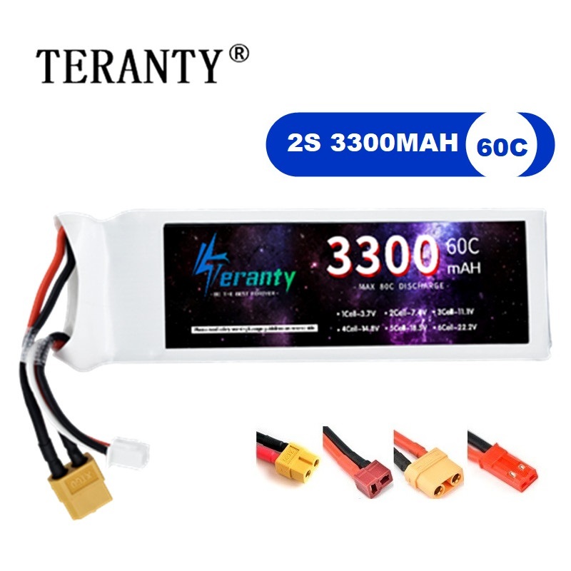 Drone Battery Adapter - Bateria lipo 2s 7.4v 3300mah 60c