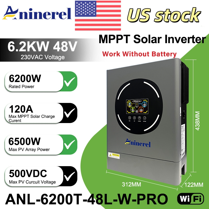 Aninerel 6.2kw 48v inversor so - Drone Solar Charger avaliação e preço