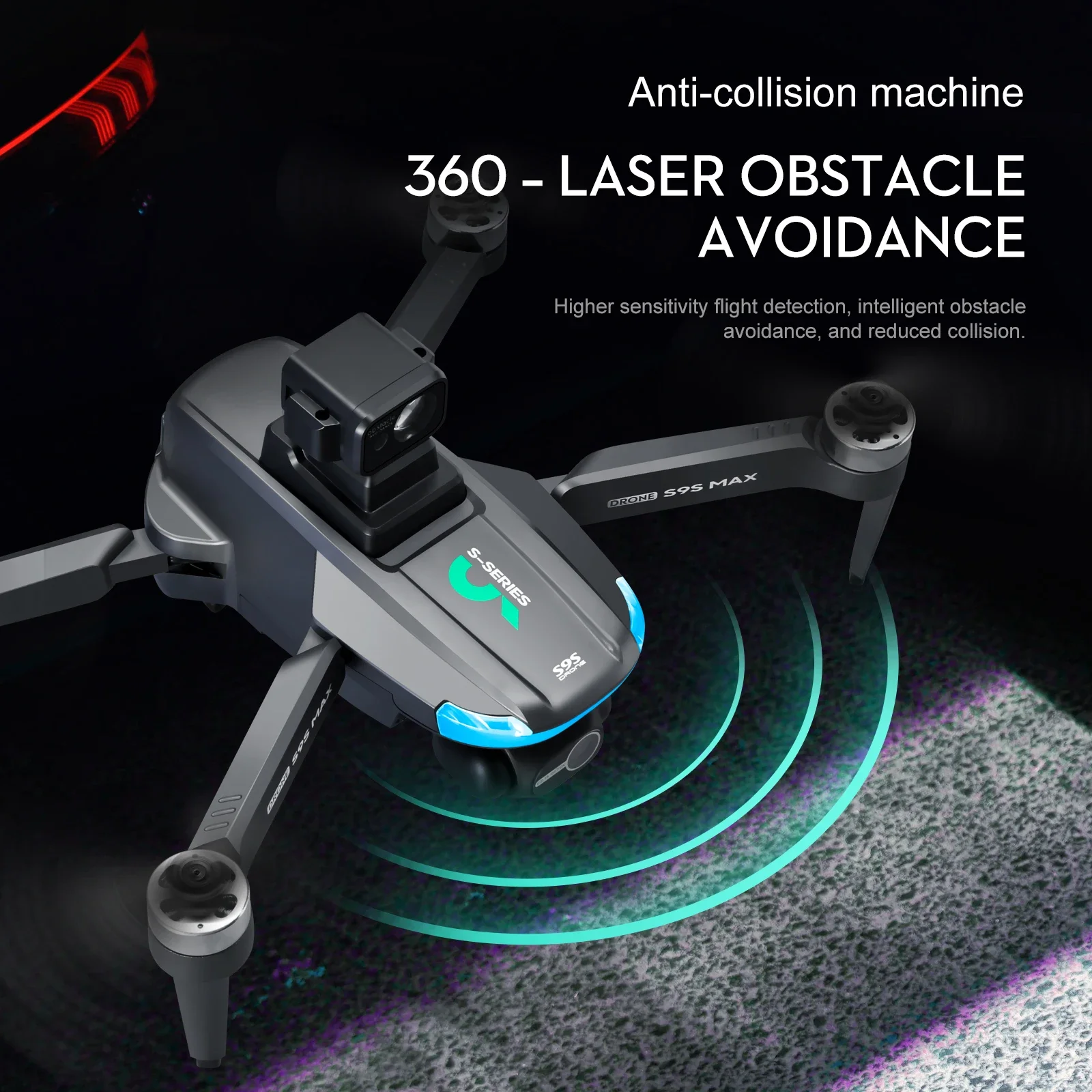 Novo s9s max mini drone 4k 2 e - Drone Remote Controller Lanyard avaliação e preço