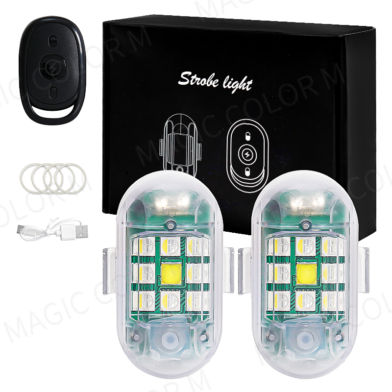 2PCS Sem Fio LED Strobe Light  - Drone Strobe Light avaliação e preço
