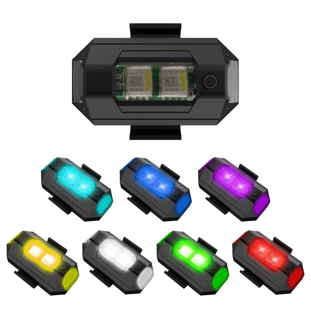 1pc 7 cores mini carregamento  - Drone Strobe Light avaliação e preço