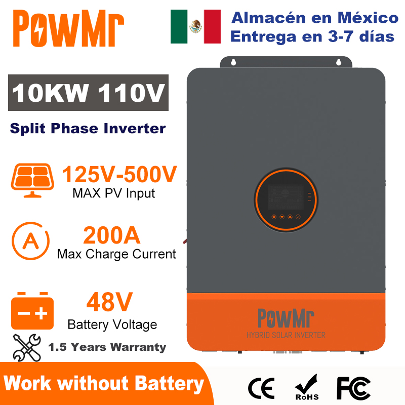 PowMr 10KW Inversor de fase di - Drone Solar Charger avaliação e preço