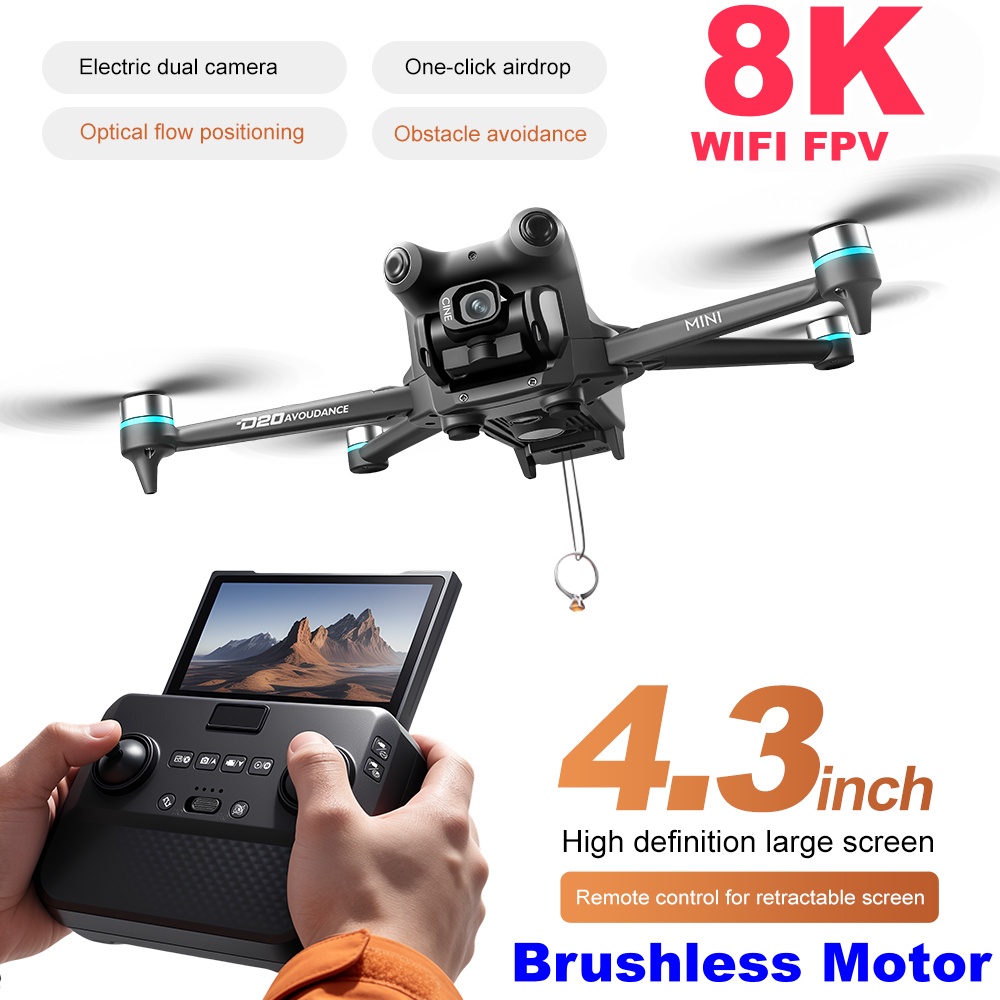 Drone com Câmera 8K ESC, Tela  - Drone Controller Screen avaliação e preço